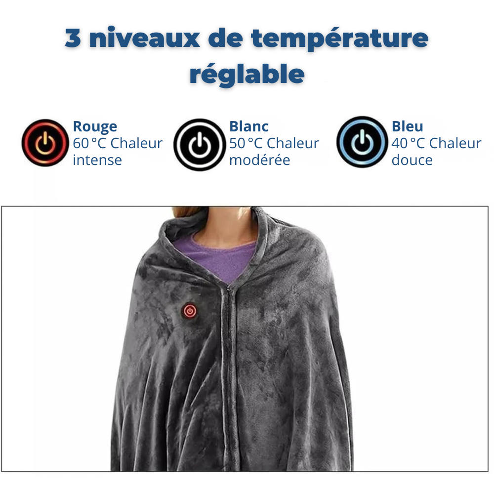 Cape-Plaid Chauffant Doux
