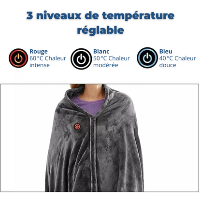 Cape-Plaid Chauffant Doux