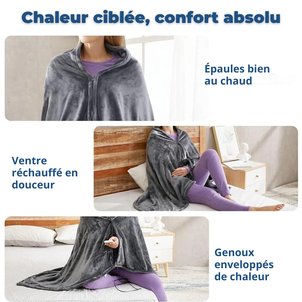 Cape-Plaid Chauffant Doux