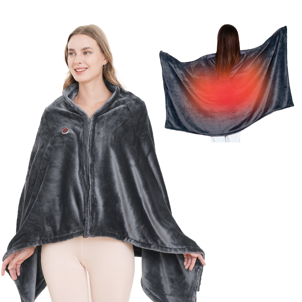 Cape-Plaid Chauffant Doux