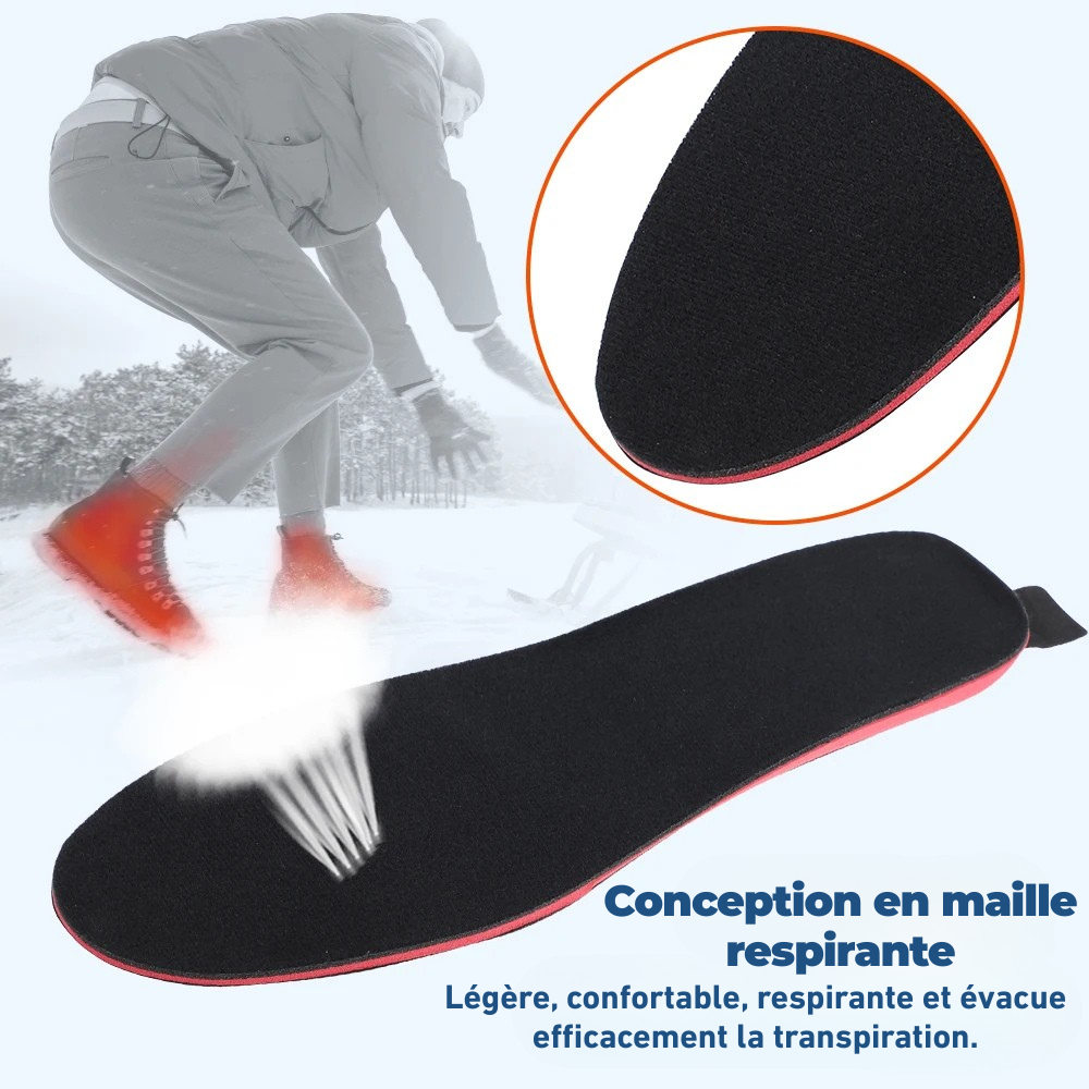Semelles Chauffantes Rechargeables Sans Fil Ergonomiques