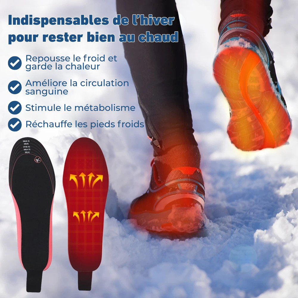 Semelles Chauffantes Rechargeables Sans Fil Ergonomiques