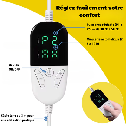 Plaid Chauffant à Température Réglable & Minuterie