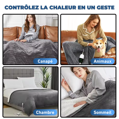 Plaid Chauffant à Température Réglable & Minuterie