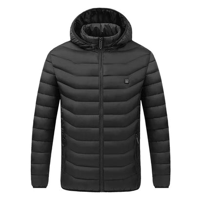 Veste chauffante d'hiver pour hommes OEM ODM 15 zones 3 vitesses en coton de haute qualité avec batterie 5V